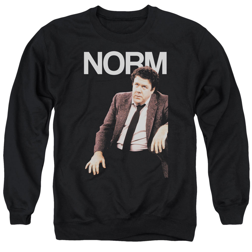Cheers & Norm Adult Cotton & Polyster Crewneck Sweatshirt, Black - Small