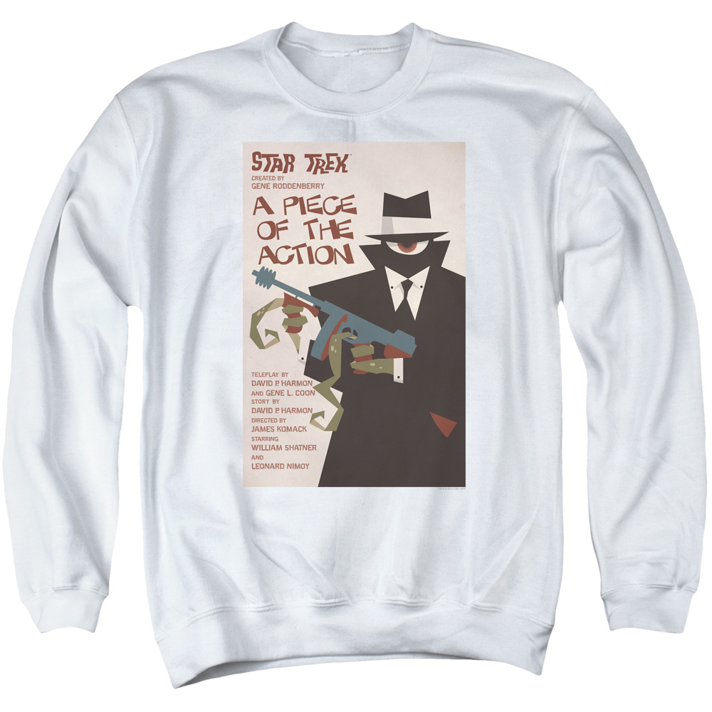Star Trek & Tos Episode 46 Adult Cotton & Polyster Crewneck Sweatshirt, White - 2X