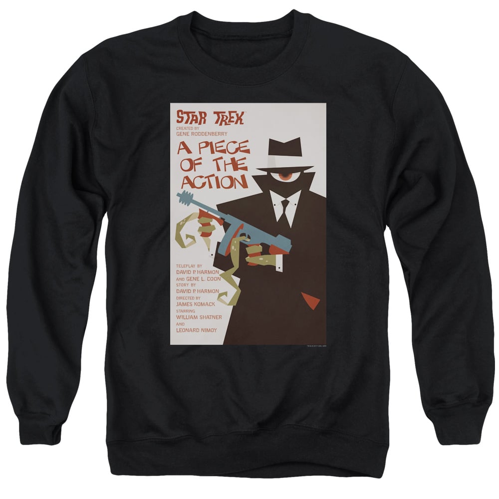 Star Trek & Tos Episode 46 Adult Cotton & Polyster Crewneck Sweatshirt, Black - Medium