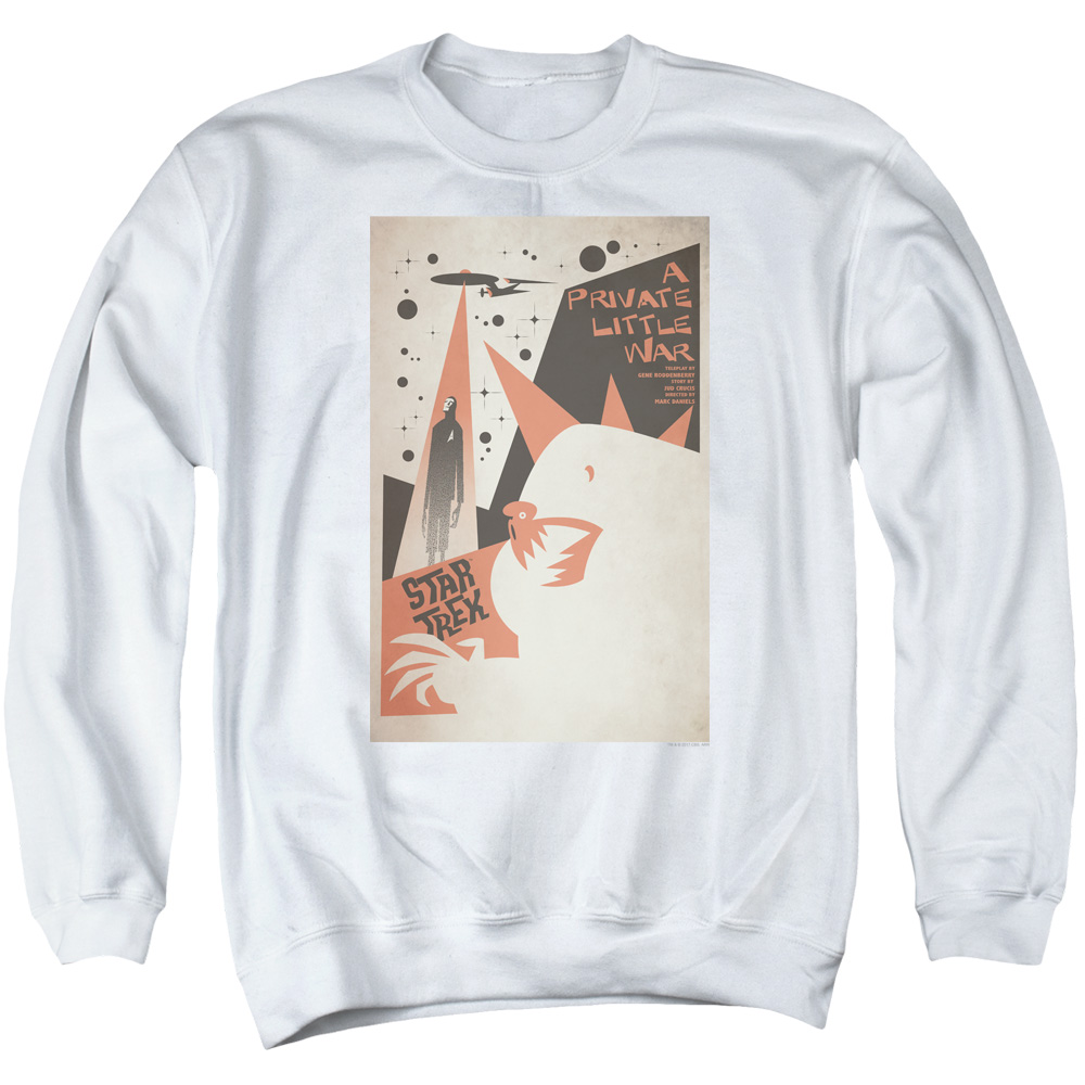Star Trek & Tos Episode 48 Adult Cotton & Polyster Crewneck Sweatshirt, White - Extra Large