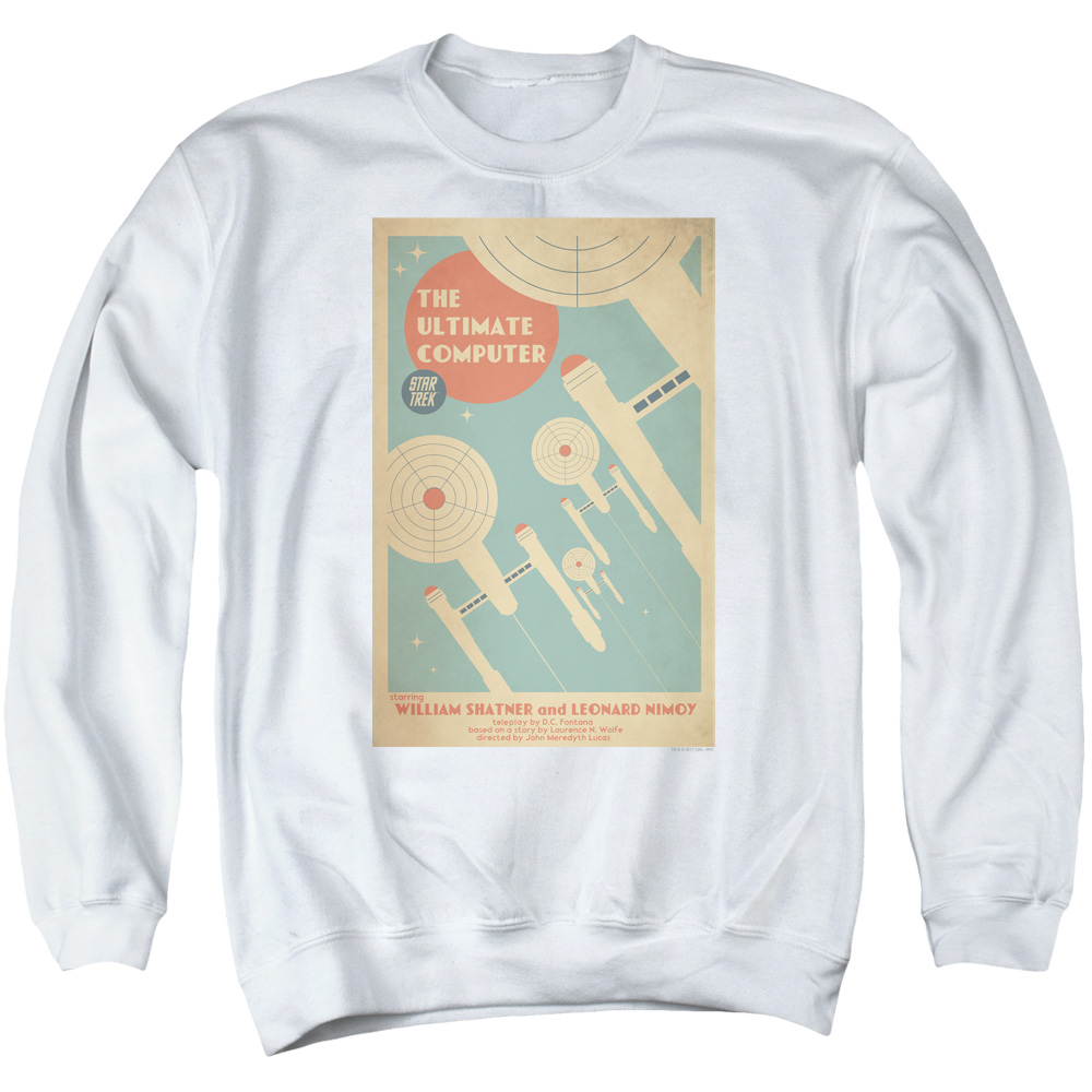 Star Trek & Tos Episode 53 Adult Cotton & Polyster Crewneck Sweatshirt, White - Extra Large