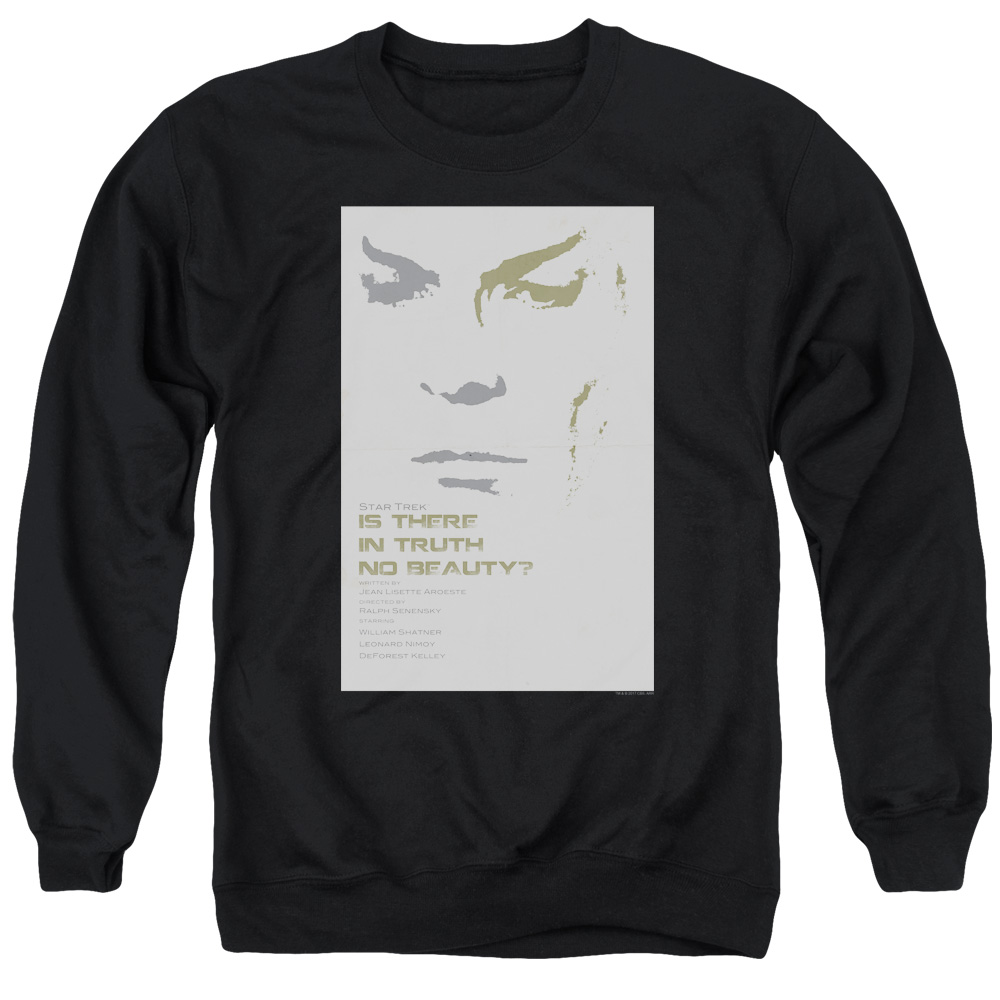 Star Trek & Tos Episode 60 Adult Cotton & Polyster Crewneck Sweatshirt, Black - Small