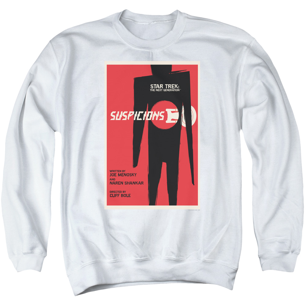 Star Trek & Tng Season 6 Episode 22 Adult Cotton & Polyster Crewneck Sweatshirt, White - Large