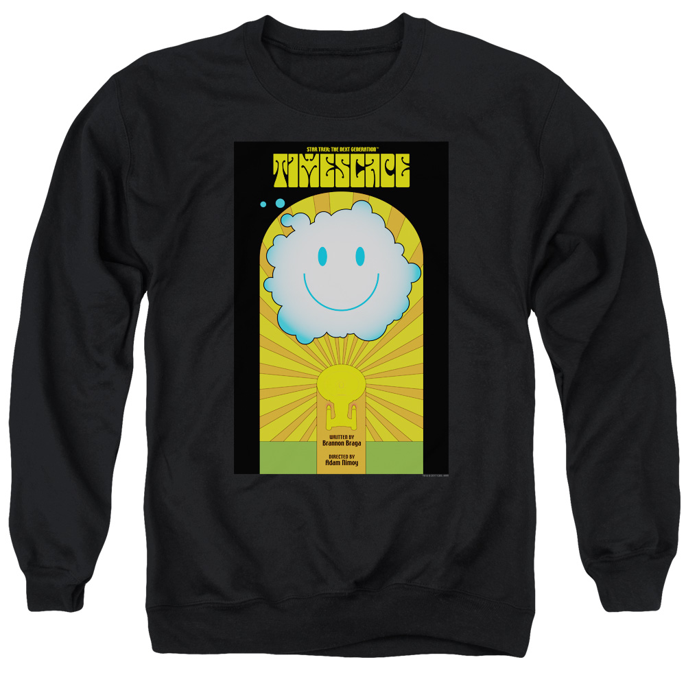 Star Trek & Tng Season 6 Episode 25 Adult Cotton & Polyster Crewneck Sweatshirt, Black - Small