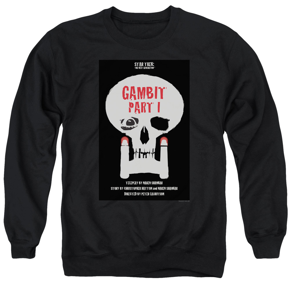 Star Trek & Tng Season 7 Episode 4 Adult Cotton & Polyster Crewneck Sweatshirt, Black - 3X