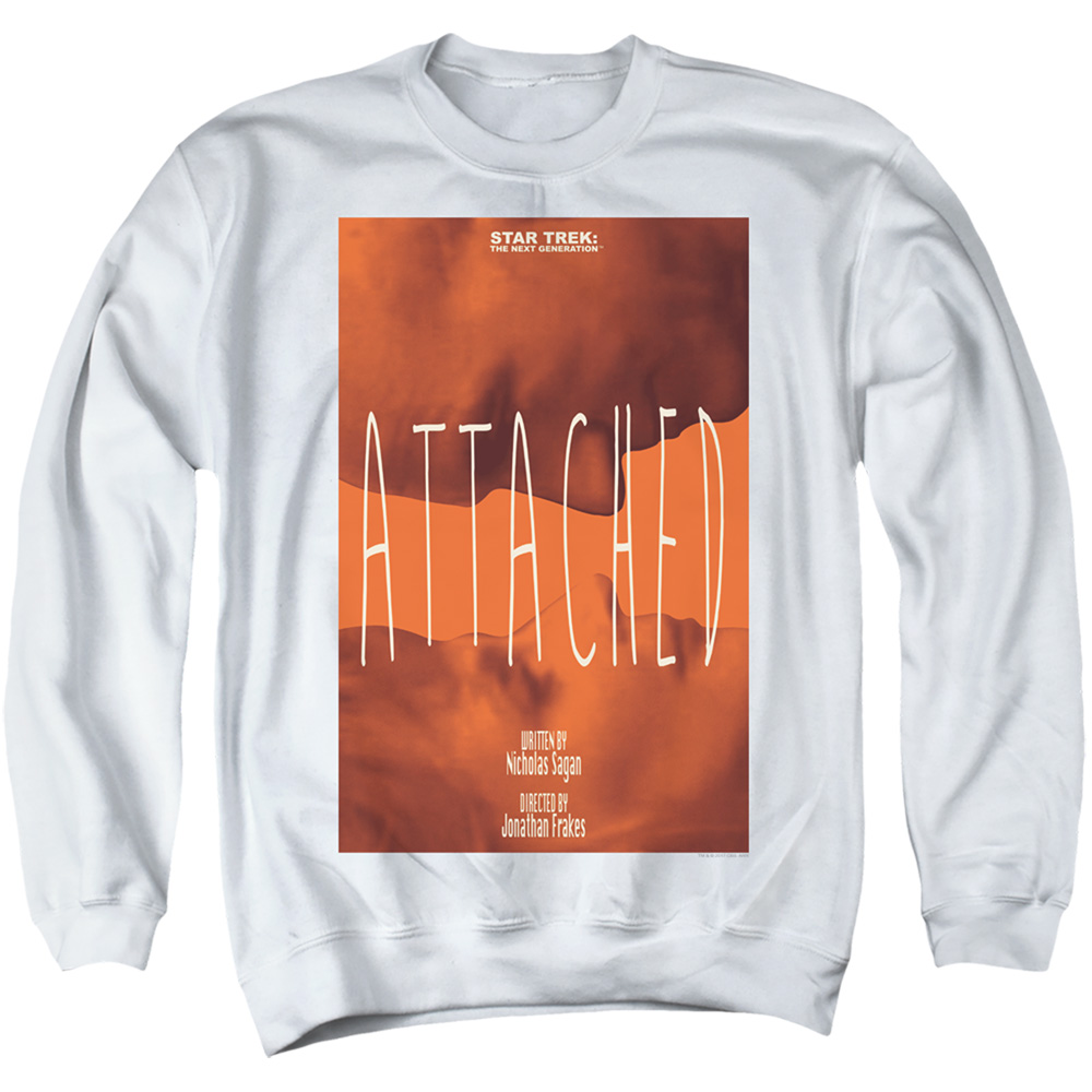 Star Trek & Tng Season 7 Episode 8 Adult Cotton & Polyster Crewneck Sweatshirt, White - Medium