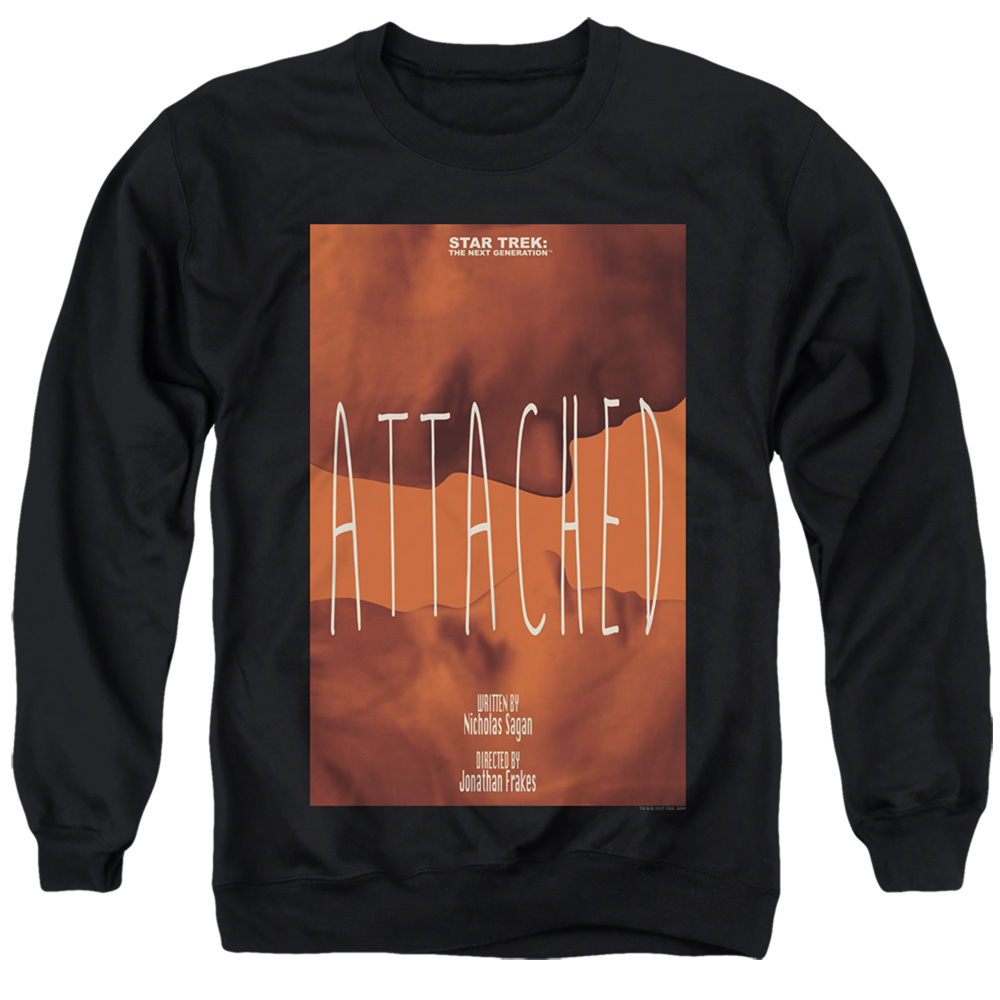Star Trek & Tng Season 7 Episode 8 Adult Cotton & Polyster Crewneck Sweatshirt, Black - Extra Large