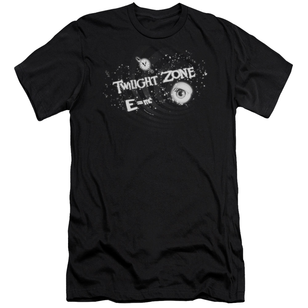CBS106-PSF-1 Twilight Zone & Another Dimension Premium Canvas Adult Cotton Slim Fit 30-1 T-Shirt, Black - Small