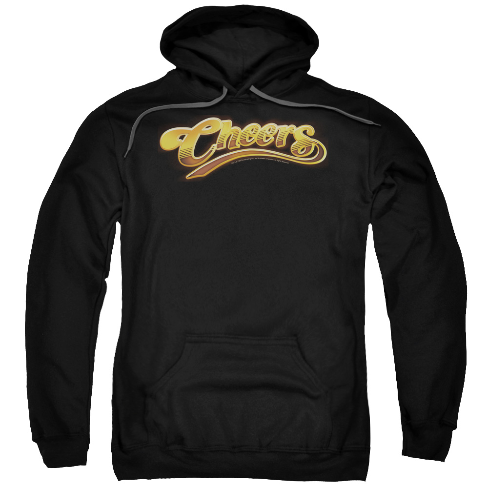Cheers & Cheers Logo Adult Cotton & Polyster Pull-Over Hoodie, Black - 5X