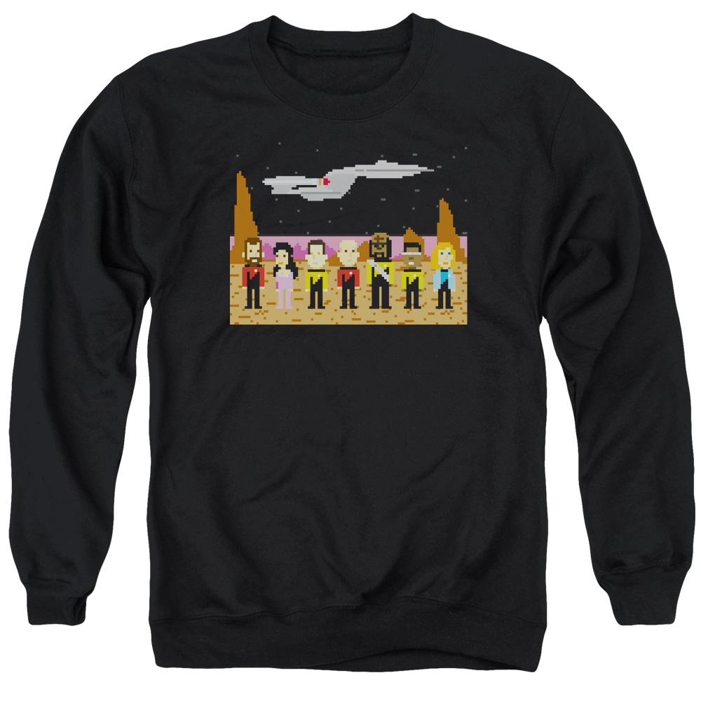 Star Trek & Tng Trexel Crew Adult Cotton & Polyster Crewneck Sweatshirt, Black - 3X