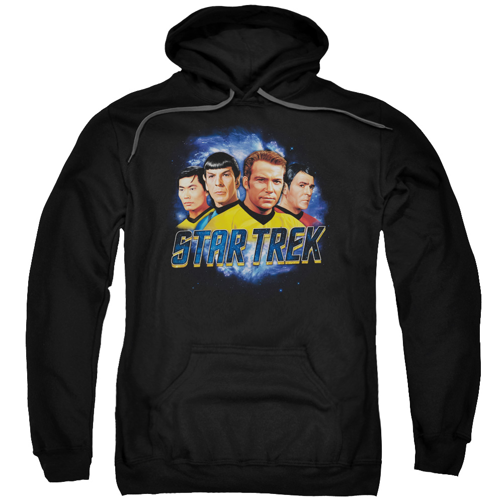 CBS1160-AFTH-7 Star Trek & The Boys Adult Cotton & Polyster Pull-Over Hoodie, Black - 4X -  Trevco