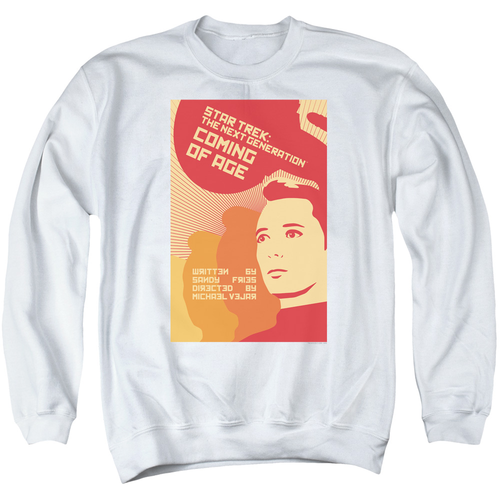 Star Trek & Tng Season 1 Episode 19 Adult Cotton & Polyster Crewneck Sweatshirt, White - Extra Large
