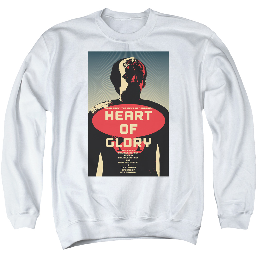 Star Trek & Tng Season 1 Episode 20 Adult Cotton & Polyster Crewneck Sweatshirt, White - 3X
