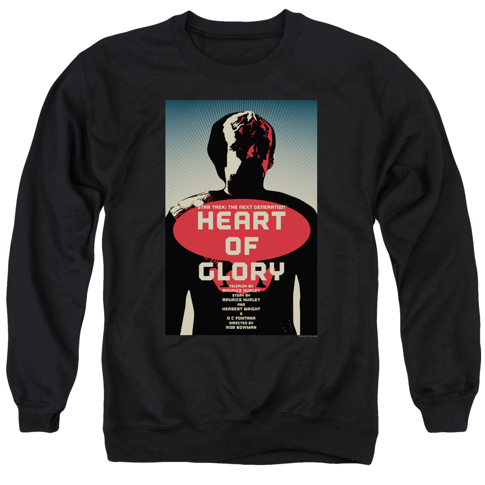 Star Trek & Tng Season 1 Episode 20 Adult Cotton & Polyster Crewneck Sweatshirt, Black - 3X