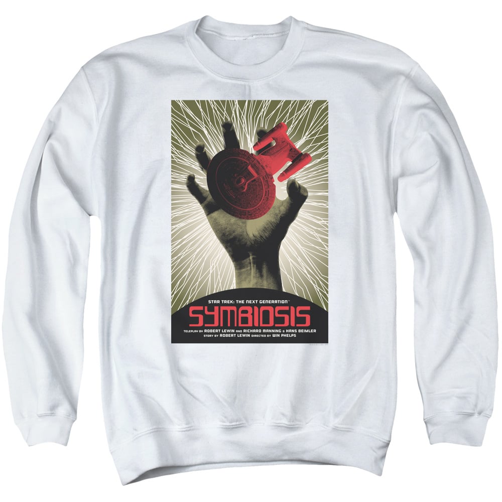 Star Trek & Tng Season 1 Episode 22 Adult Cotton & Polyster Crewneck Sweatshirt, White - 3X