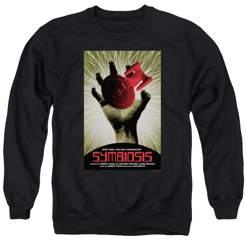 Star Trek & Tng Season 1 Episode 22 Adult Cotton & Polyster Crewneck Sweatshirt, Black - Small