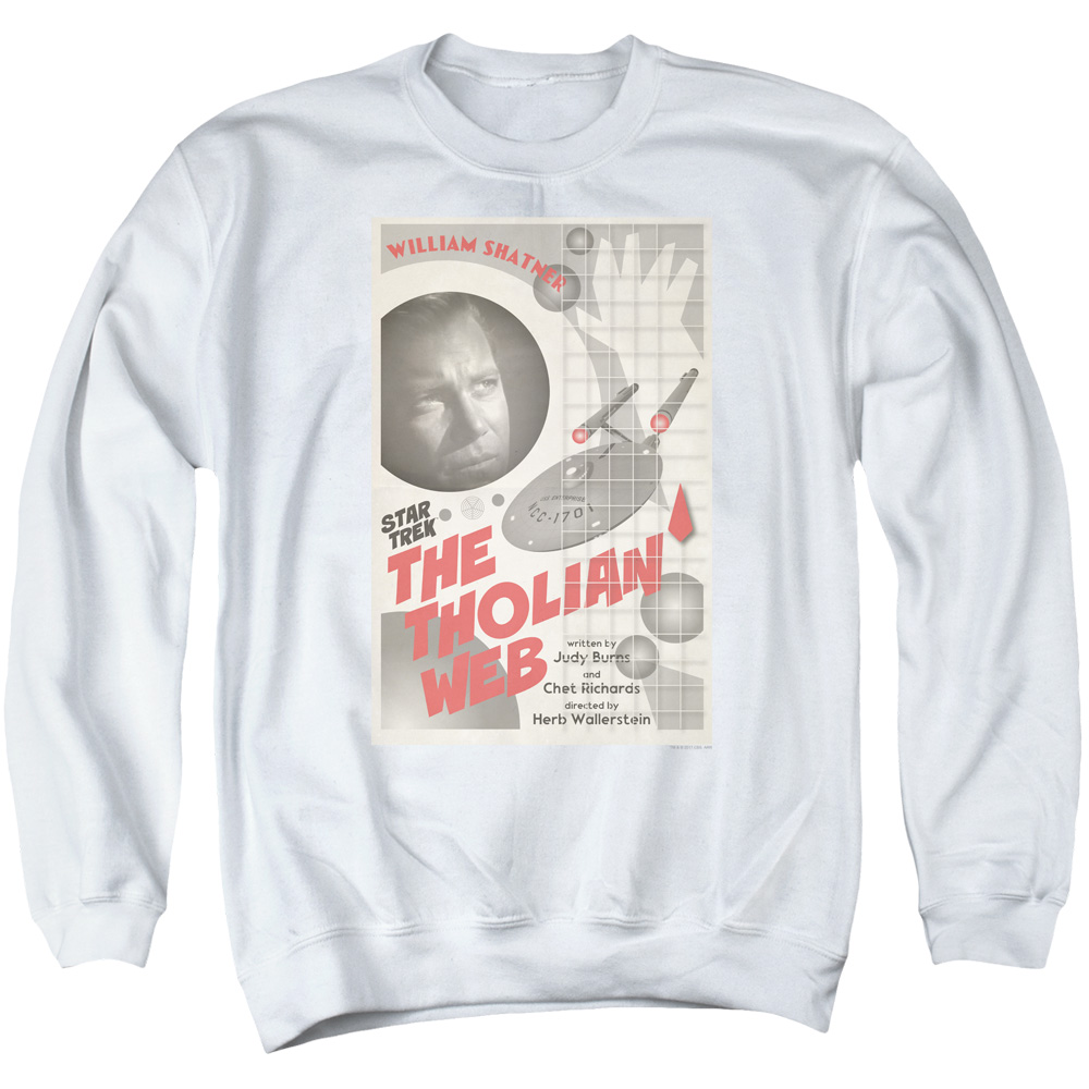 Star Trek & Tos Episode 64 Adult Cotton & Polyster Crewneck Sweatshirt, White - 3X