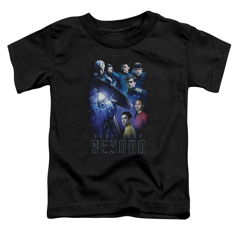CBS1783-TT-2 Star Trek Beyond & Beyond Cast Short Sleeve Toddler Cotton T-Shirt, Black - Medium - 3 Toddler