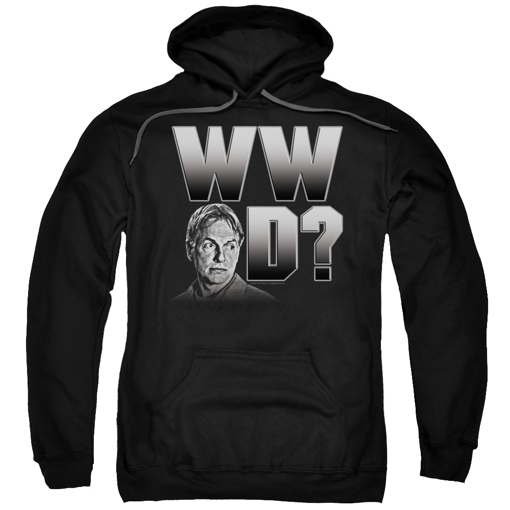 CBS413-AFTH-8 NCIS & What Would Gibbs Do Adult Cotton & Polyster Pull-Over Hoodie, Black - 5X