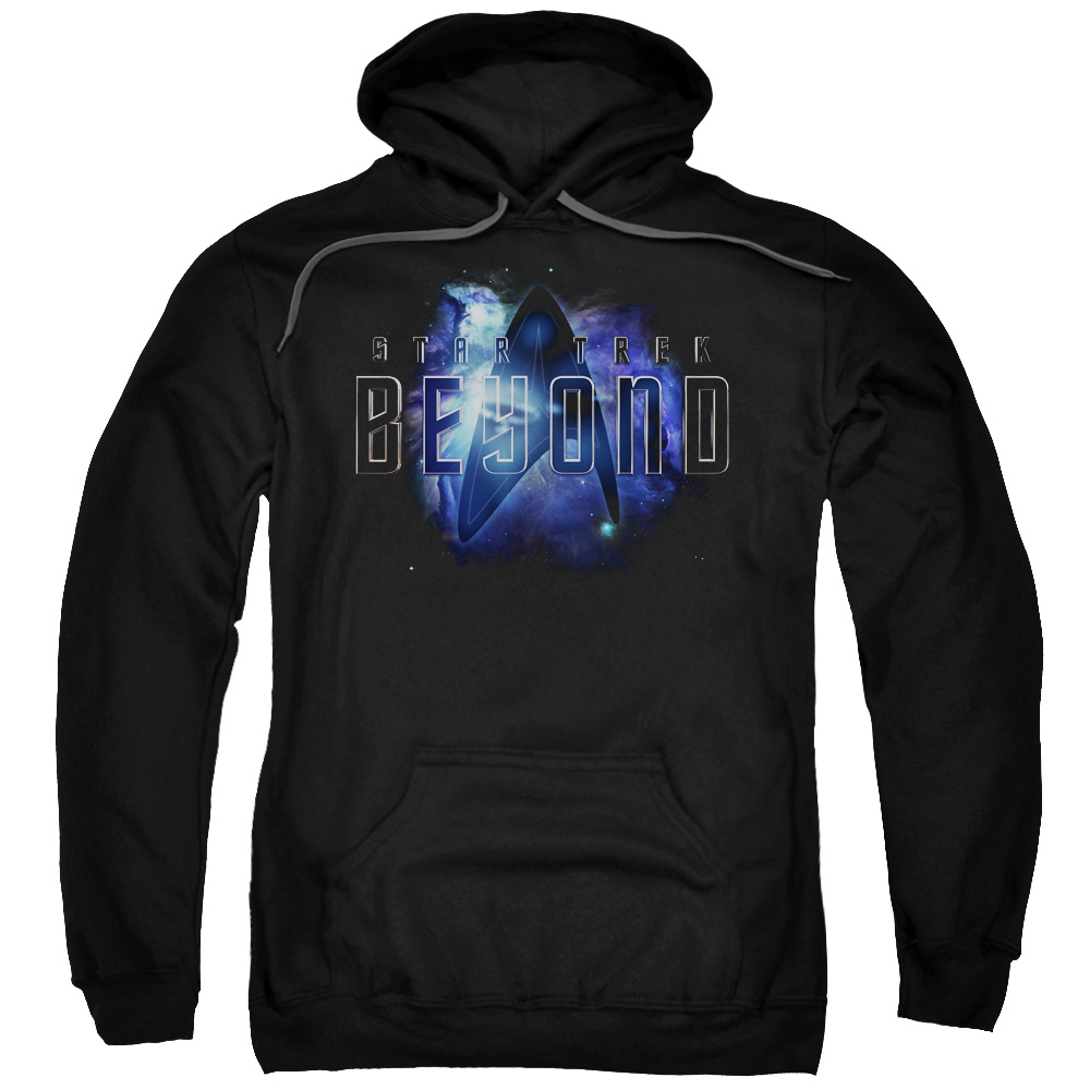 CBS1778-AFTH-8 Star Trek Beyond & Galaxy Beyond Adult Cotton & Polyster Pull-Over Hoodie, Black - 5X