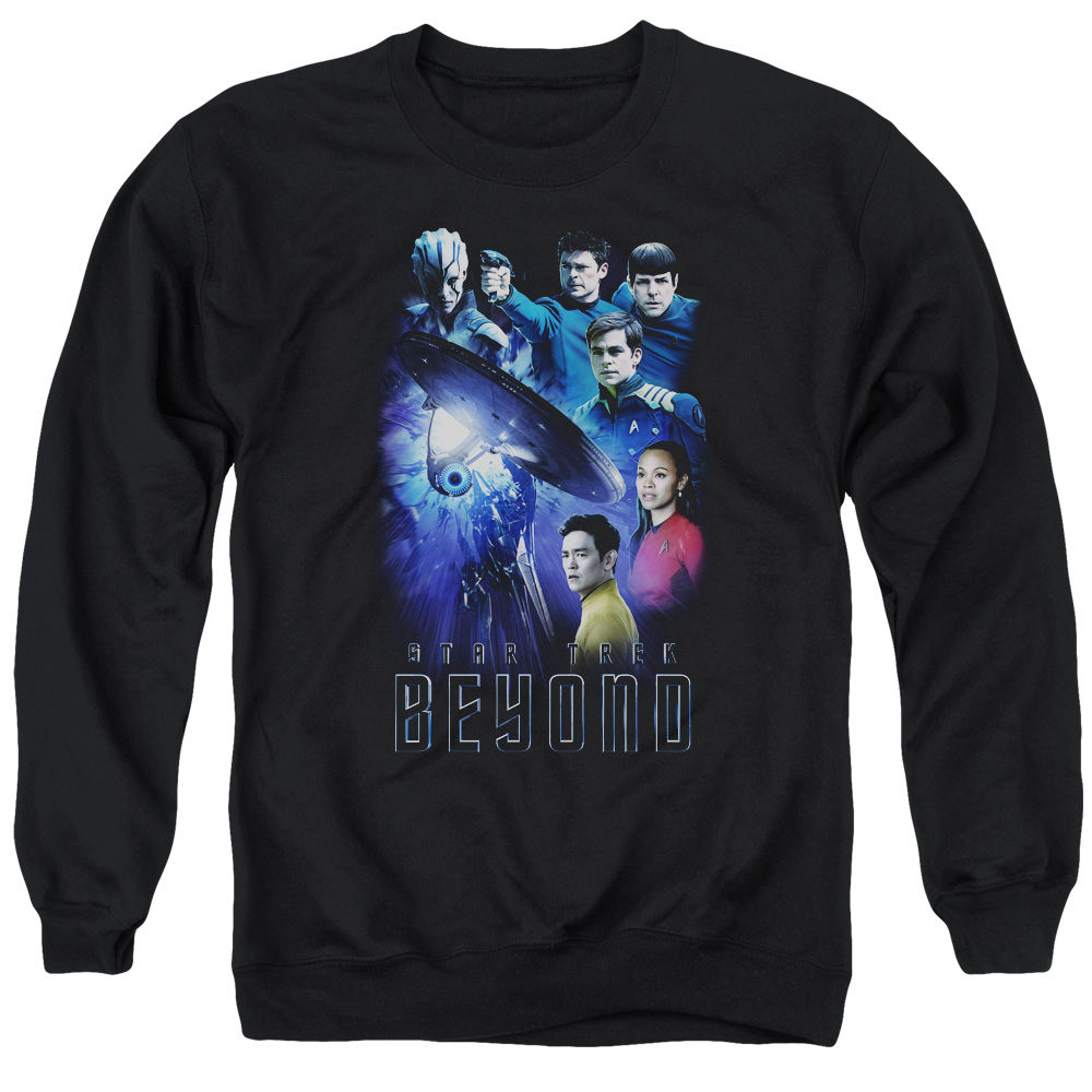 CBS1783-AS-4 Star Trek Beyond & Beyond Cast Adult Cotton & Polyster Crewneck Sweatshirt, Black - Extra Large
