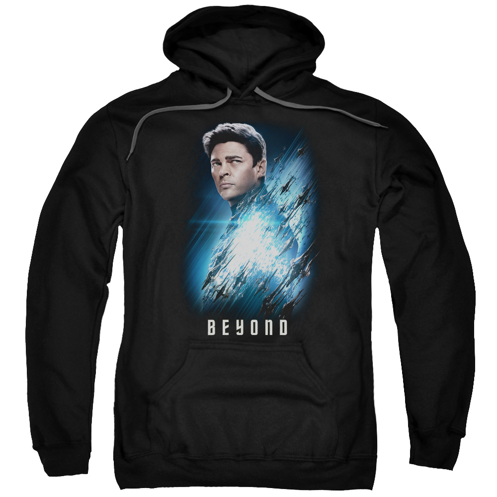 CBS1808-AFTH-6 Star Trek Beyond & Bones Poster Adult Cotton & Polyster Pull-Over Hoodie, Black - 3X