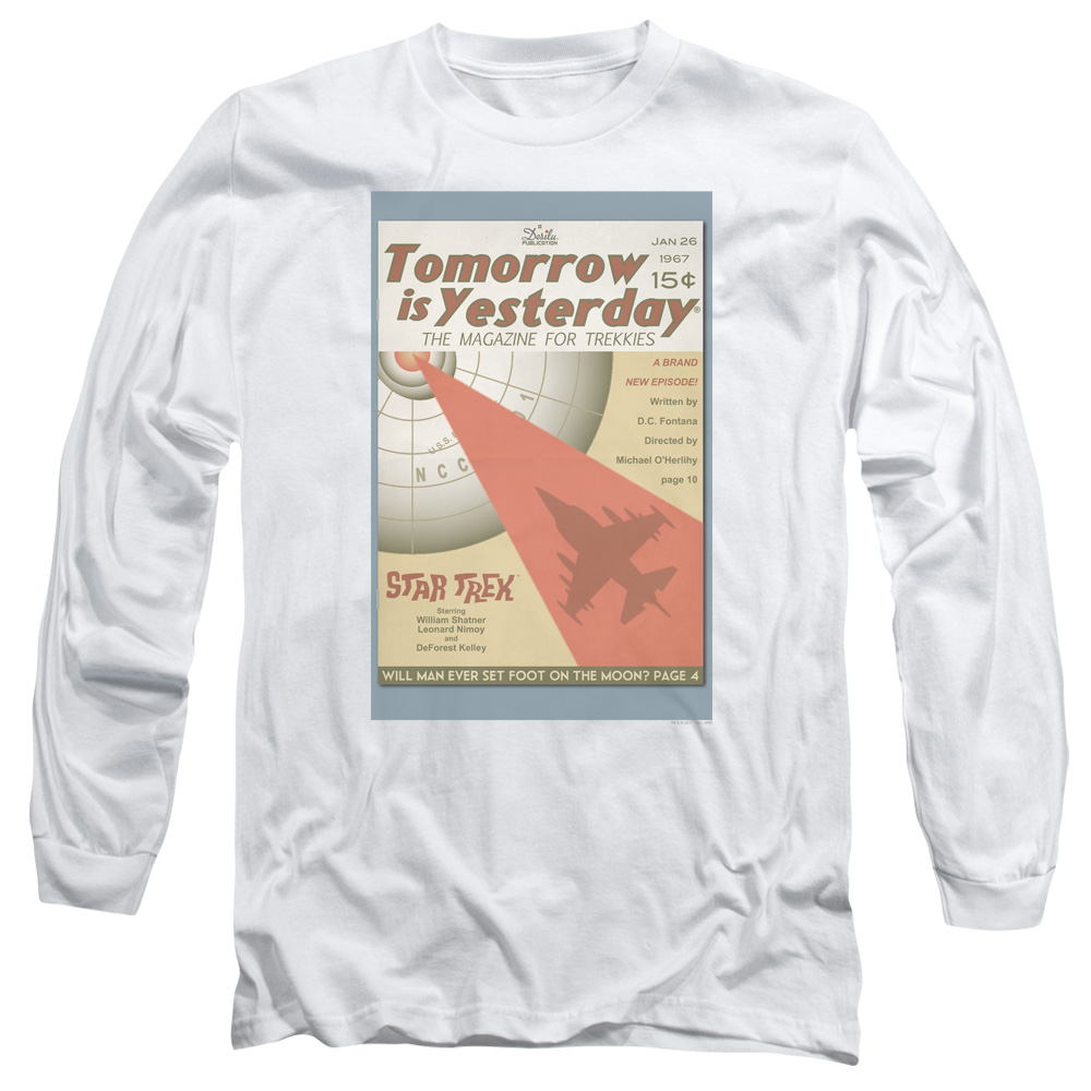 Star Trek & Tos Episode 19 Long Sleeve Adult Cotton 18-1 T-Shirt, White - Medium
