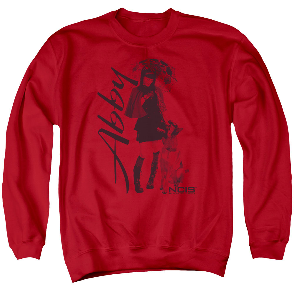 CBS917-AS-3 NCIS & Sunny Day Adult Cotton & Polyster Crewneck Sweatshirt, Red - Large