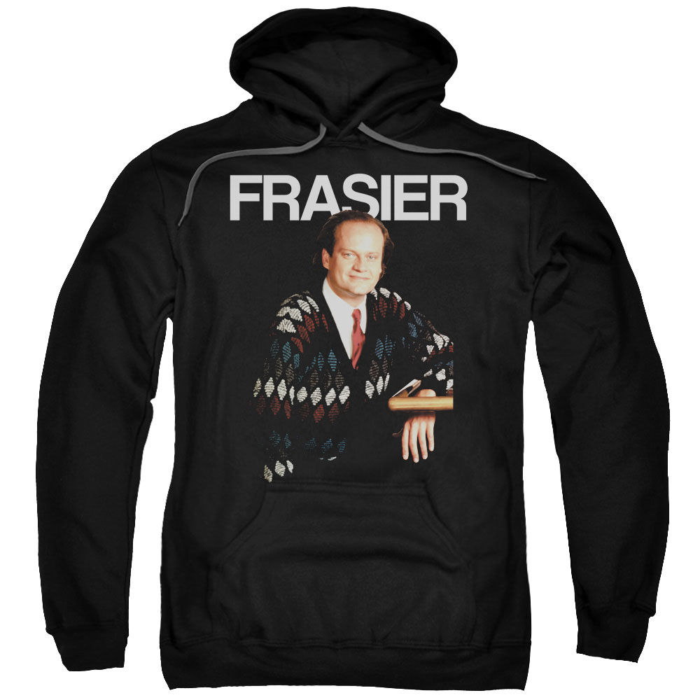 CBS930-AFTH-7 Cheers & Frasier Adult Cotton & Polyster Pull-Over Hoodie, Black - 4X -  Trevco