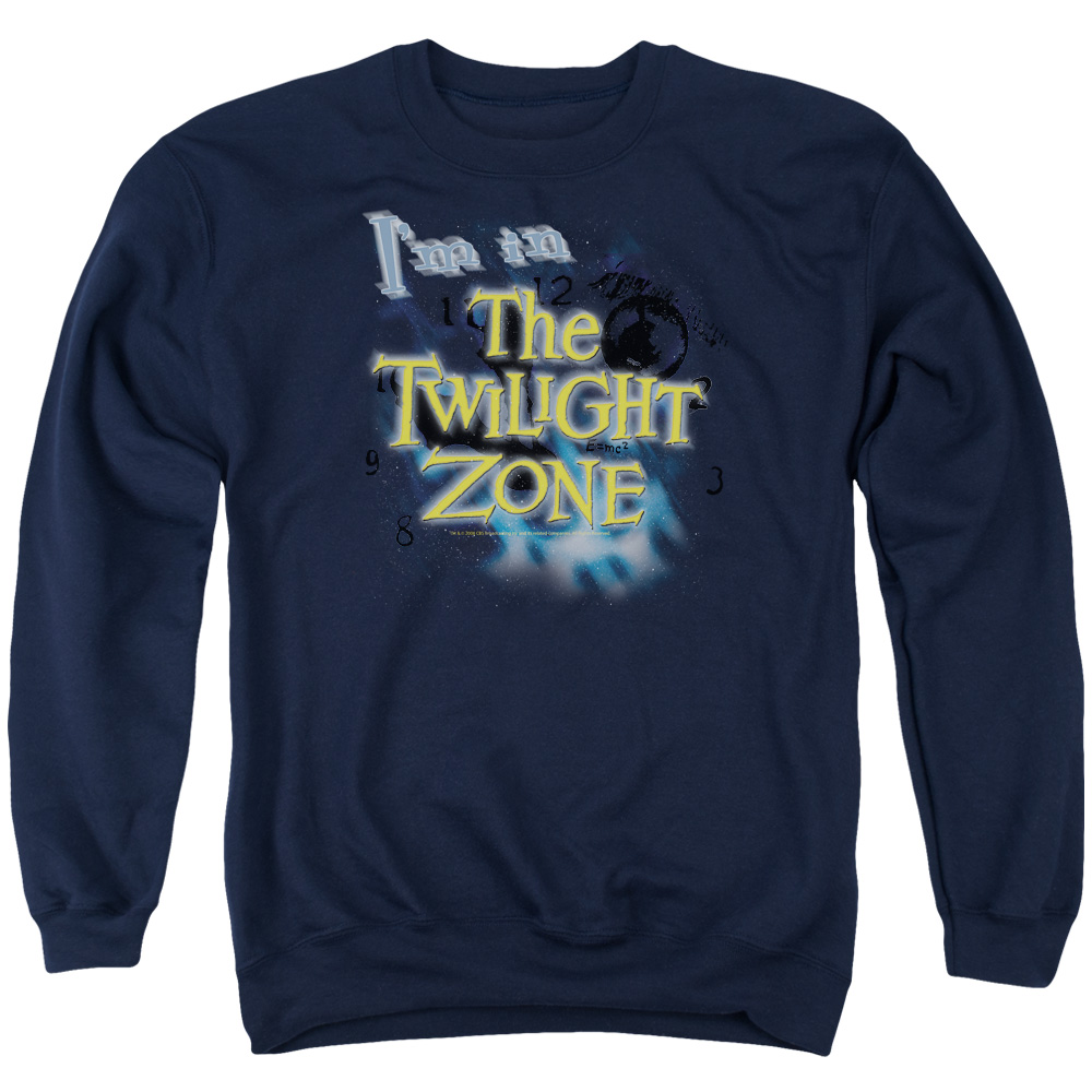 Twilight Zone  IM In the Twilight Zone Adult Cotton  Polyster Crewneck Sweatshirt44 Navy  Small