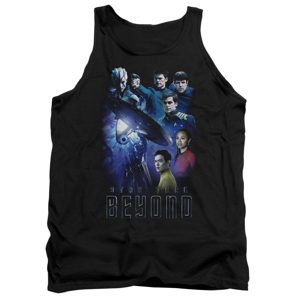 CBS1783-TK-5 Star Trek Beyond & Beyond Cast Adult Cotton Tank Top, Black - 2X