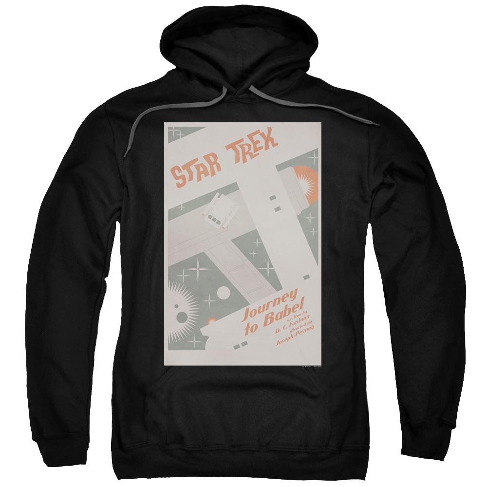 CBS1976B-AFTH-7 Star Trek & Tos Episode 39 Adult Cotton & Polyster Pull-Over Hoodie, Black - 4X -  Trevco