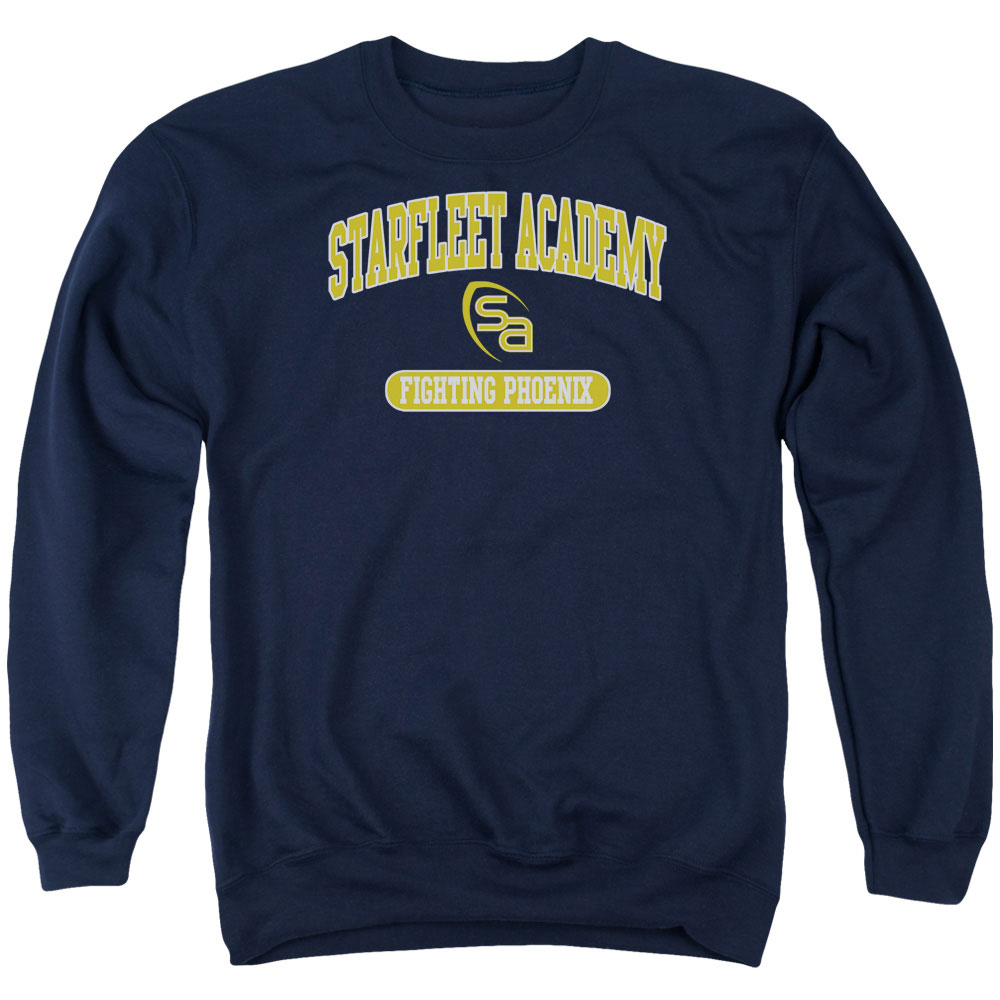 CBS867-AS-4 Star Trek & Fight Adult Cotton & Polyster Crewneck Sweatshirt, Navy - Extra Large