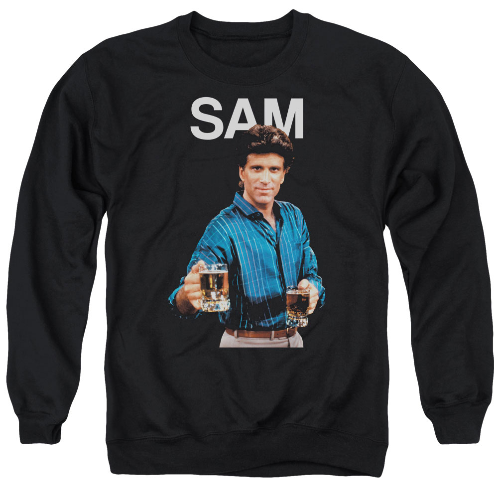 CBS929-AS-1 Cheers & Sam Adult Cotton & Polyster Crewneck Sweatshirt, Black - Small