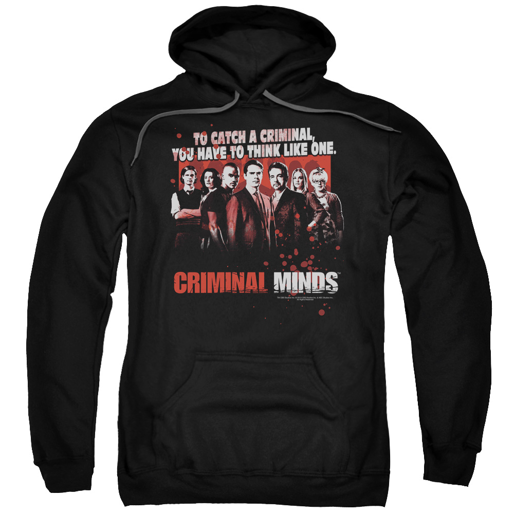 CBS1226-AFTH-8 Criminal Minds & Think Like One Adult Cotton & Polyster Pull-Over Hoodie, Black - 5X