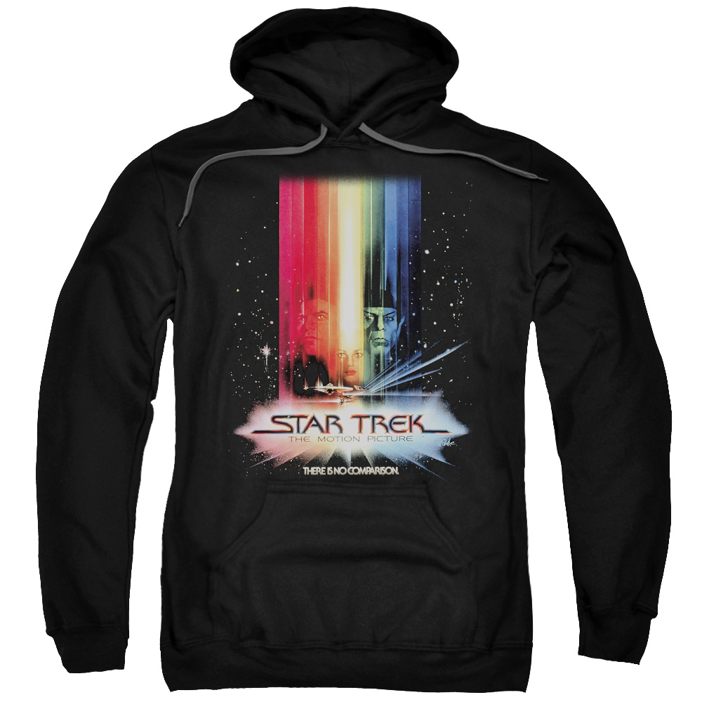 CBS486-AFTH-8 Star Trek & Motion Picture Poster Adult Cotton & Polyster Pull-Over Hoodie, Black - 5X