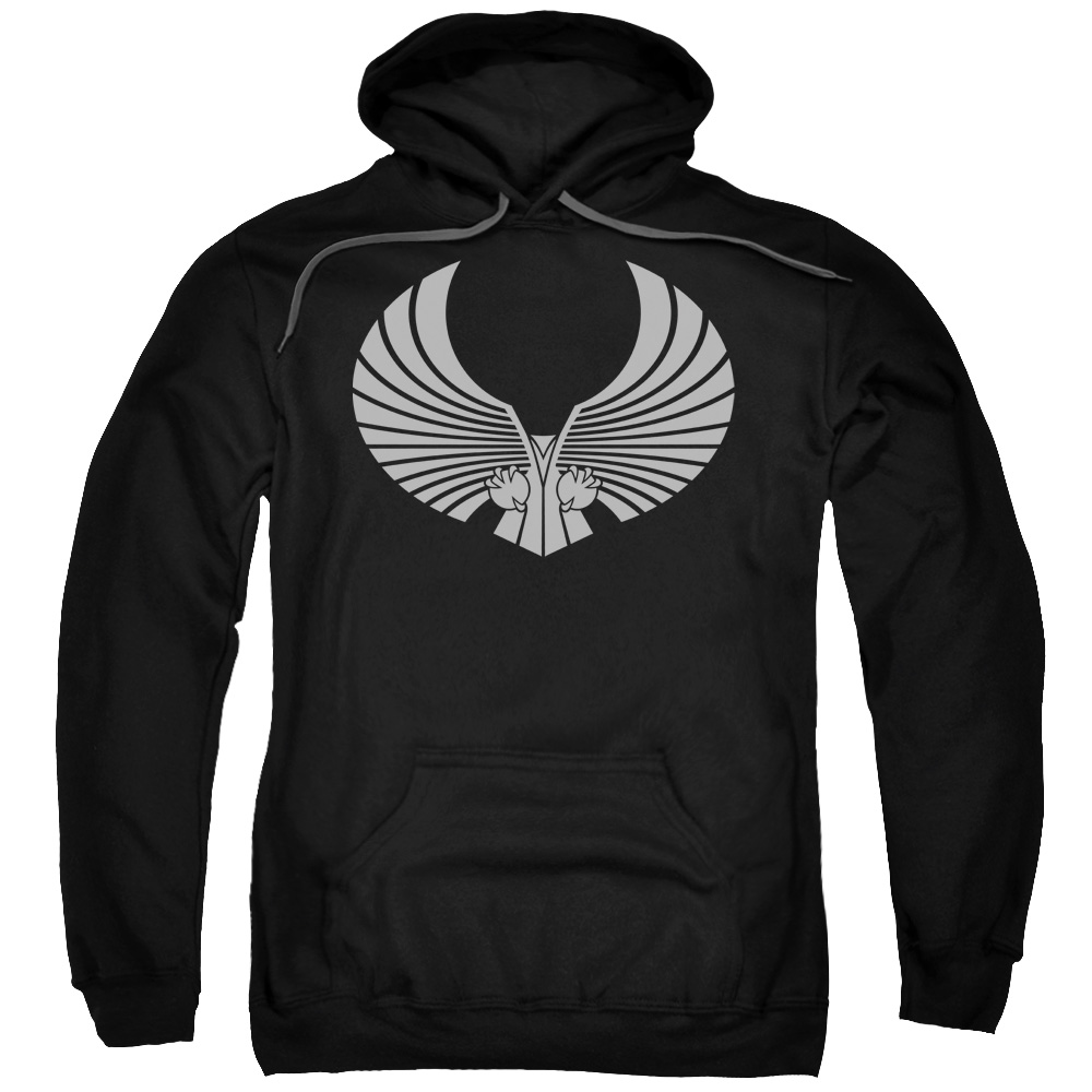 CBS531-AFTH-7 Star Trek & Romulan Logo Adult Cotton & Polyster Pull-Over Hoodie, Black - 4X -  Trevco