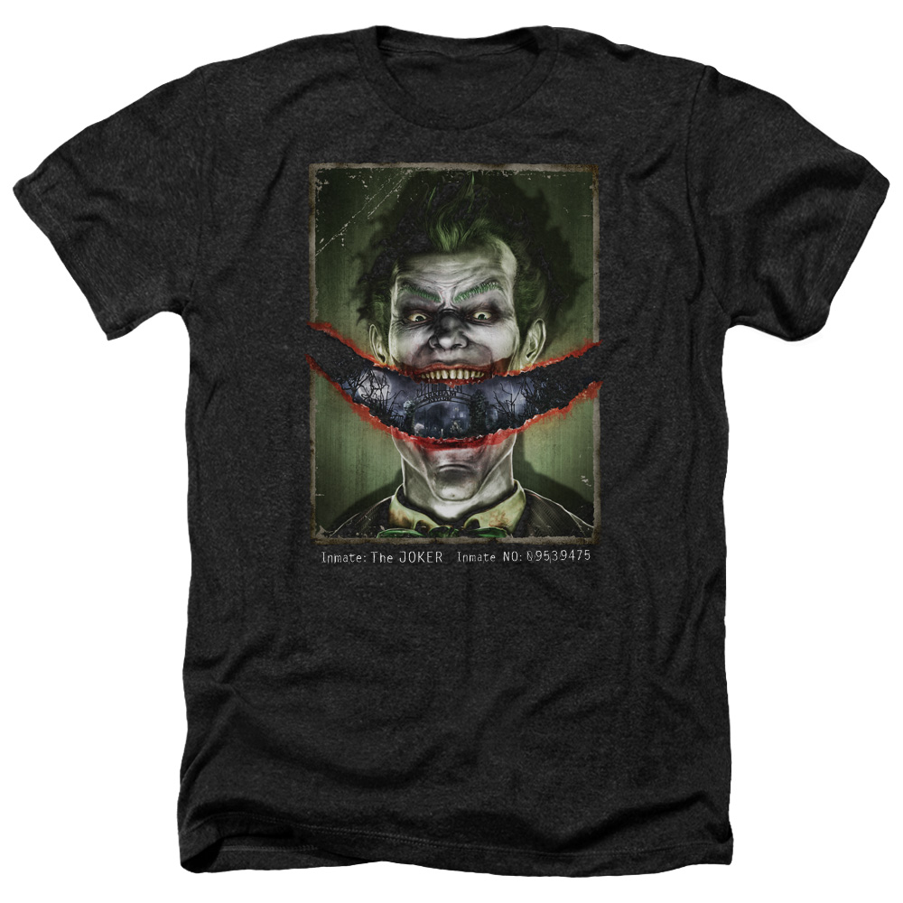 Batman AA & Split Lip-Adult Heather T-Shirt, Black - Large
