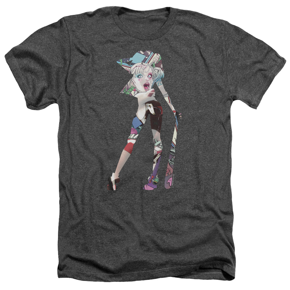 Batman & Scene Inside-Adult Heather T-Shirt, Charcoal - Small