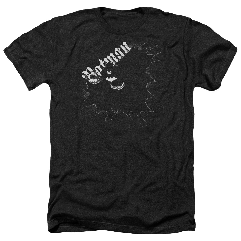 Batman & Darkness-Adult Heather T-Shirt, Black - Medium