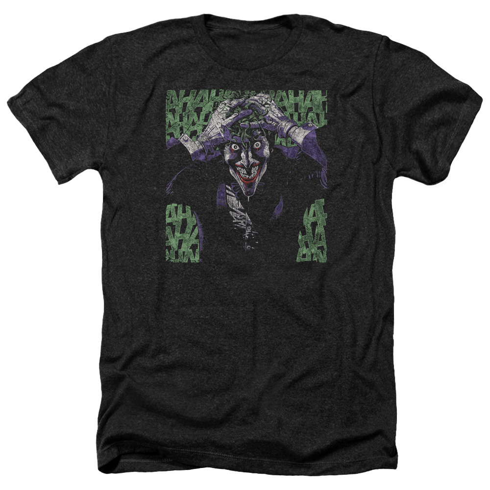 Batman & Insanity-Adult Heather T-Shirt, Black - 2X