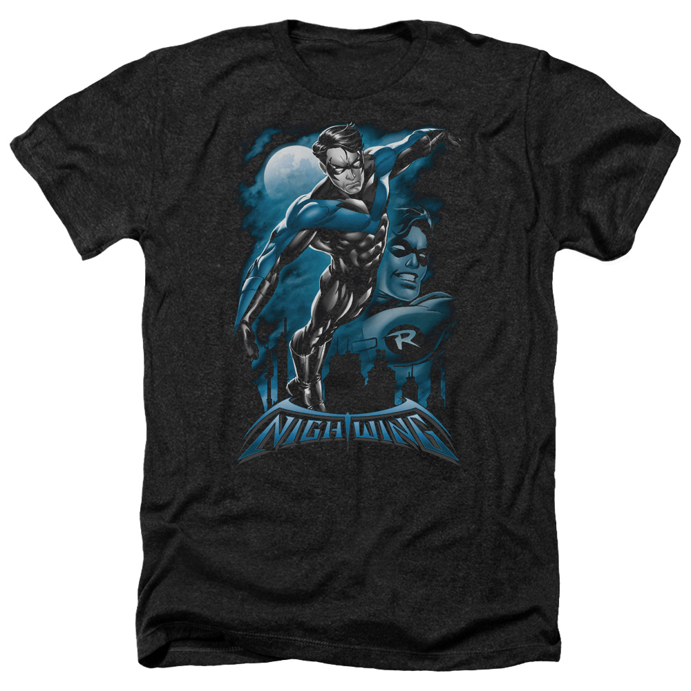 Batman & All Grown Up-Adult Heather T-Shirt, Black - Medium