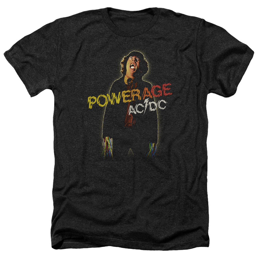 ACDC & Powerage-Adult Heather T-Shirt, Black - 3X