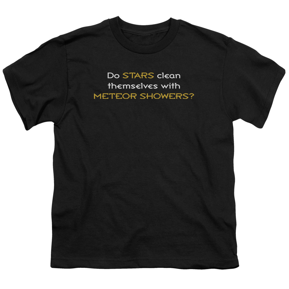 Trevco ATA1569-YT-3 Meteor Shower-Short Sleeve Youth 18-1 T-Shirt&#44; Black - Large