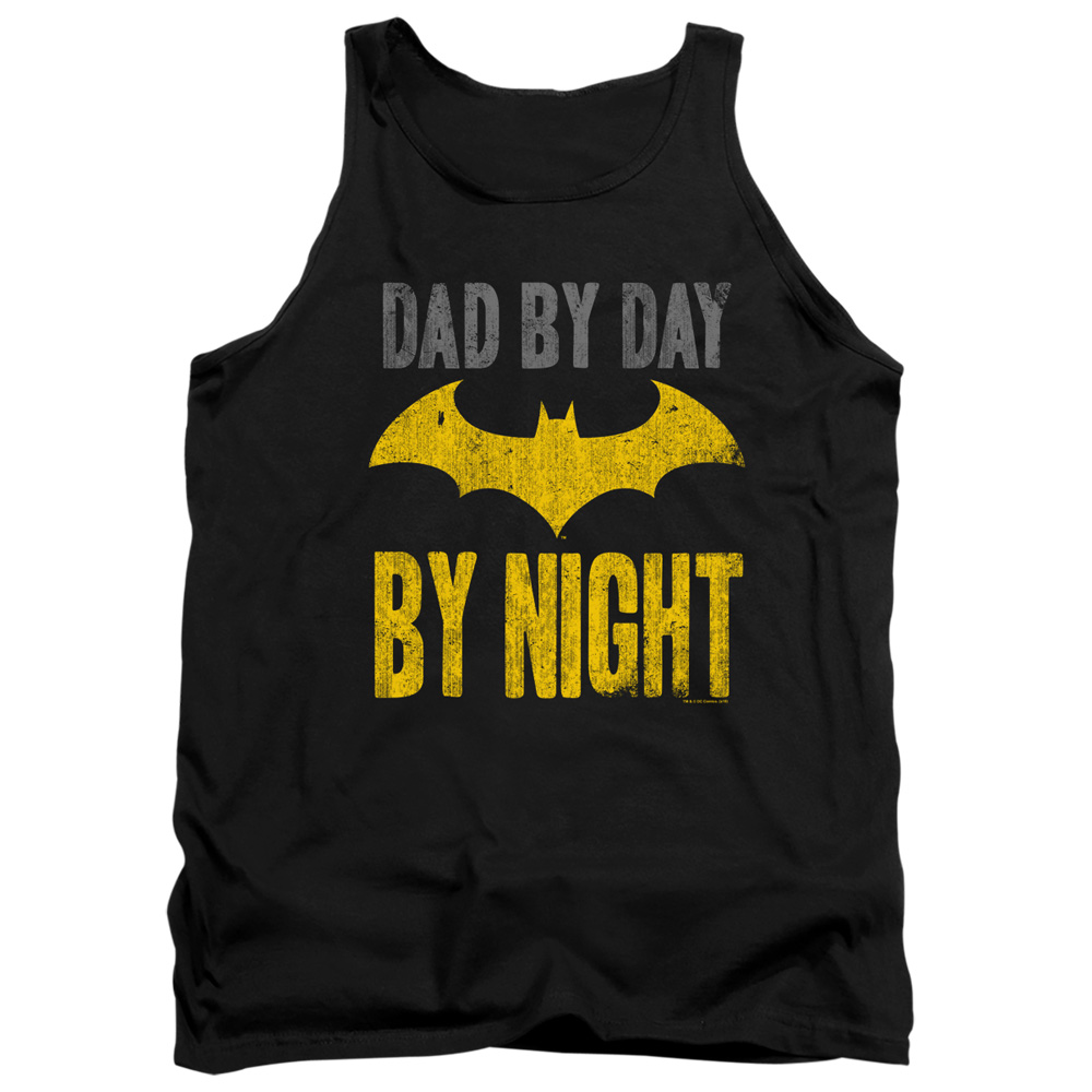 Batman & Dad By Day-Adult Tank Top, Black - Extra Large