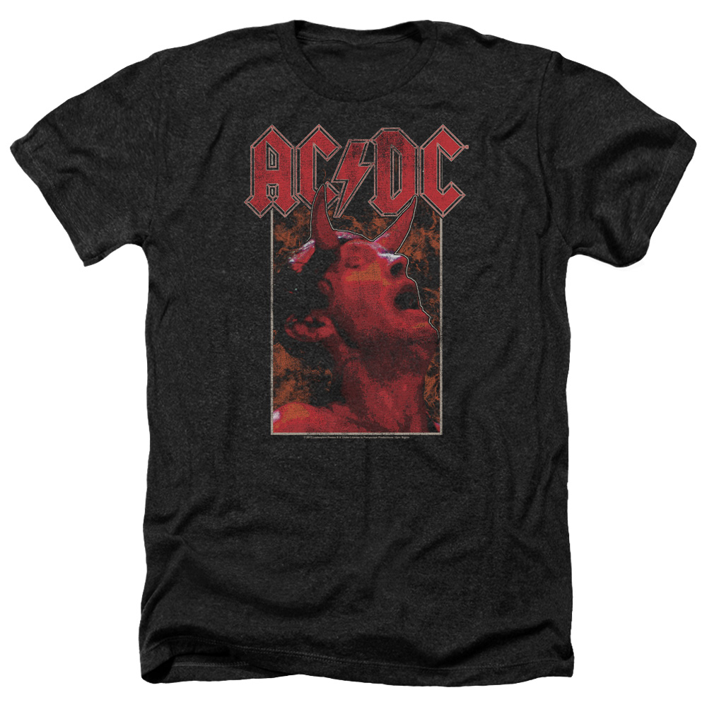 ACDC & Horns-Adult Heather T-Shirt, Black - 3X