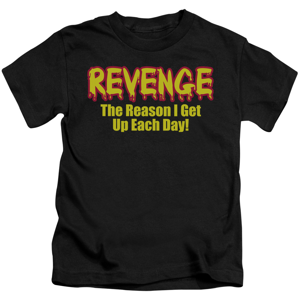 Revenge-Short Sleeve Juvenile 18-1 T-Shirt, Black - Medium 5-6