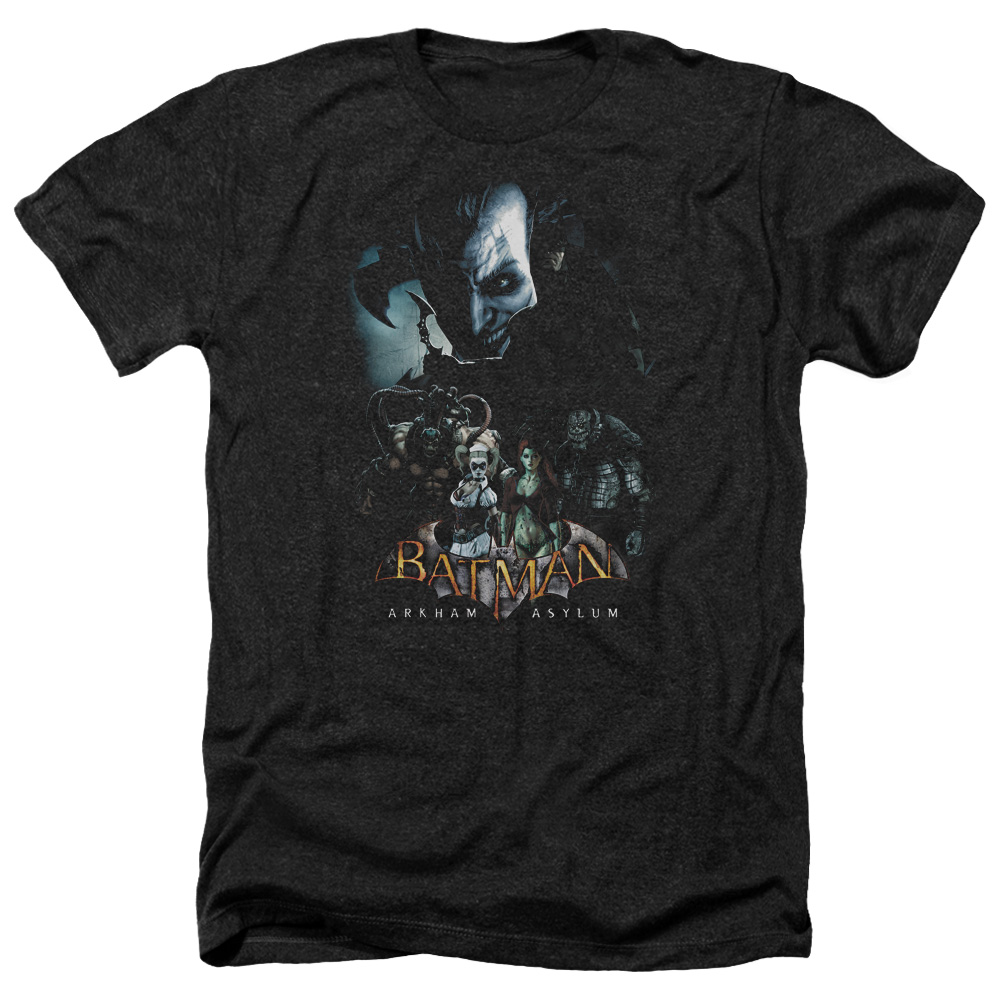 Batman AA & Five Against One-Adult Heather T-Shirt, Black - Small