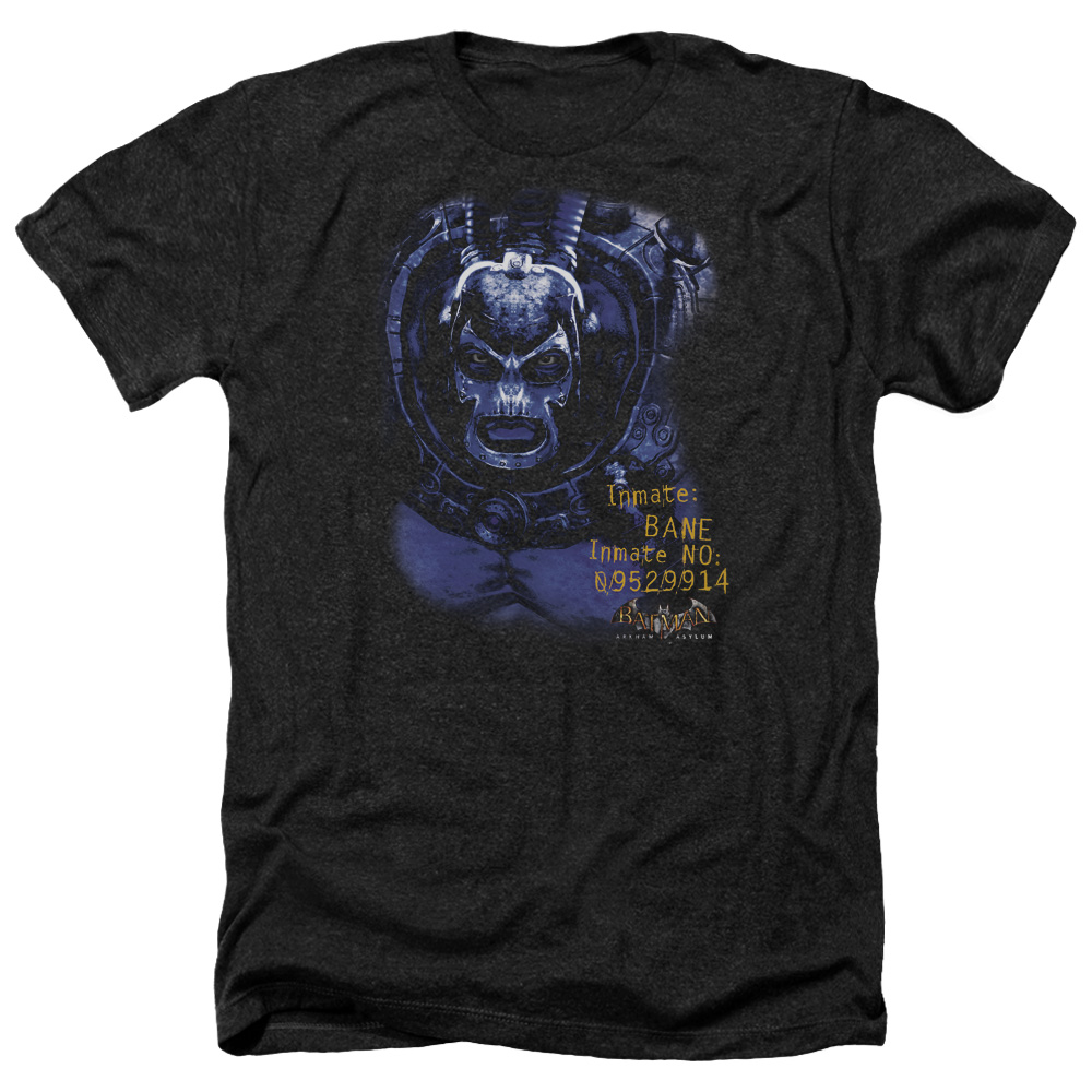 Batman AA & Arkham Bane-Adult Heather T-Shirt, Black - Large