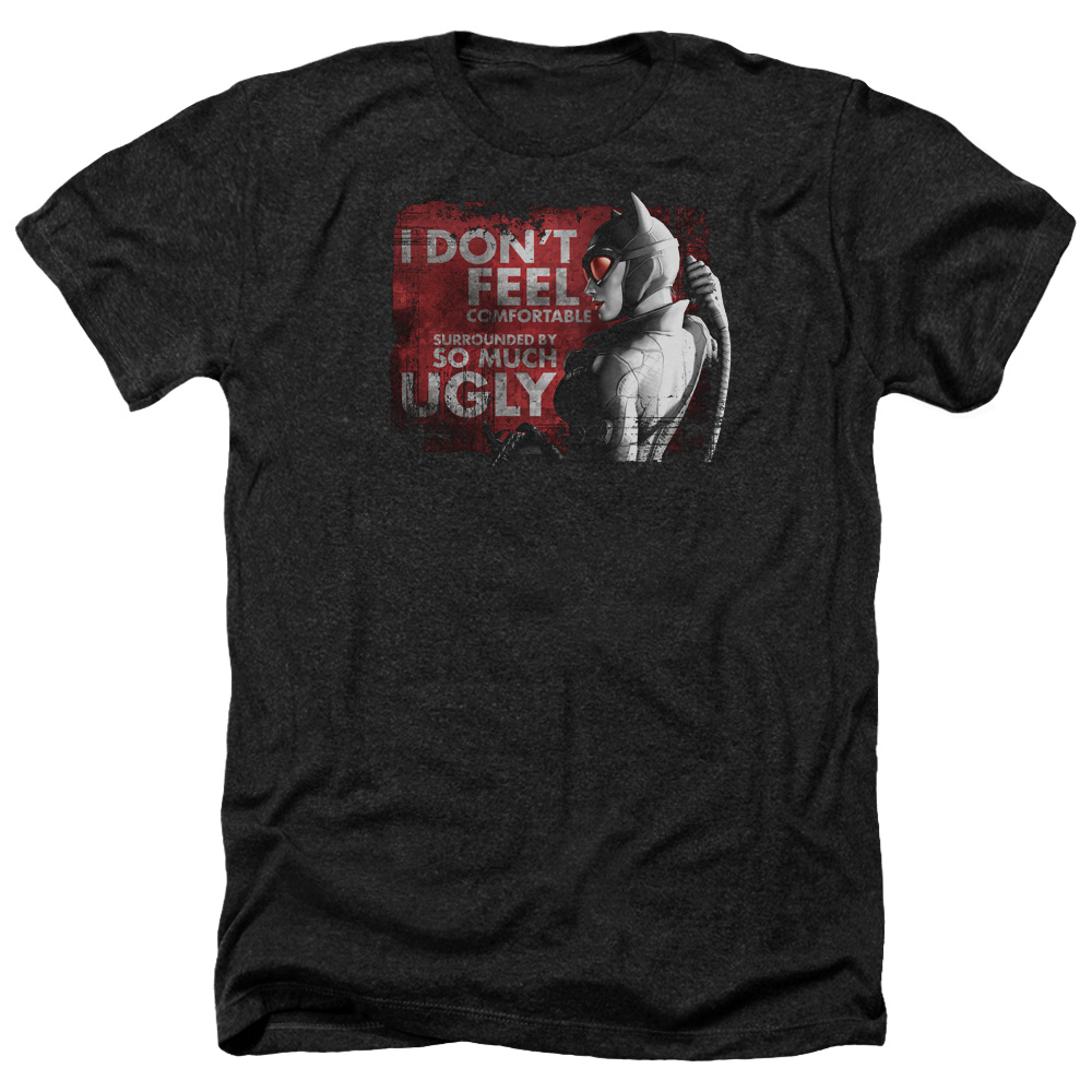 Arkham City & So Much Ugly-Adult Heather T-Shirt, Black - Medium